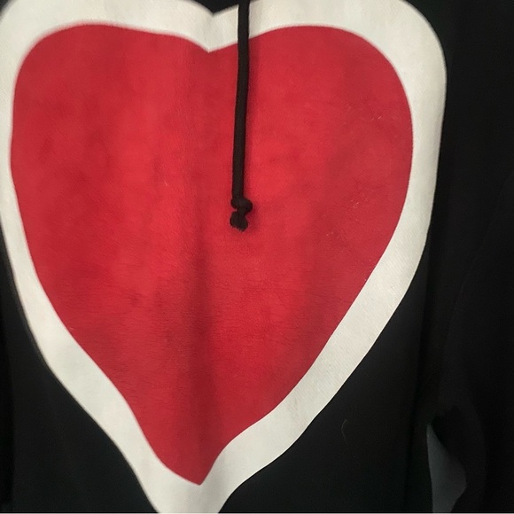 Champion Reverse Weave Heart Logo Black Crop Hoodie Size XL - Picture 7 of 12